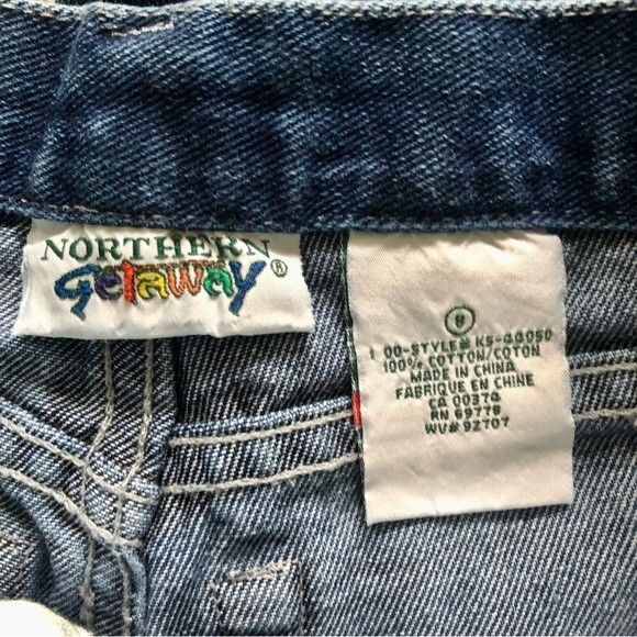 Vintage Y2K Northern Getaway Girl' Wide Leg Jeans Boho Ribbon Size 8 - Picture 4 of 5